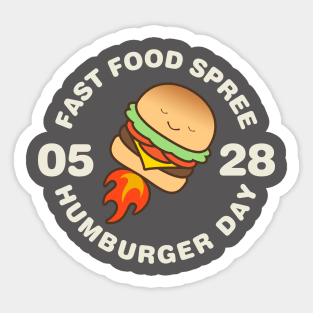 Hamburger Day Fast Food Spree 5-28 Sticker